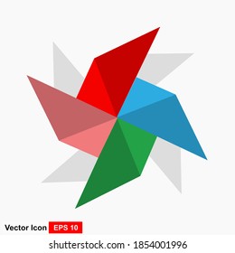 Windmill vector icon. Isolated illustration for graphic and web design.