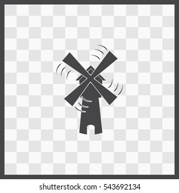 Windmill vector icon. Isolated illustration. Business picture.
