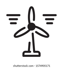 windmill vector icon outline style