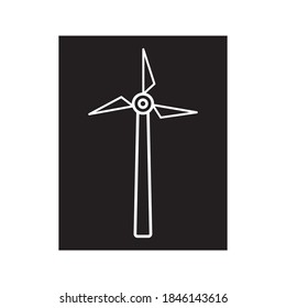 Windmill Vector Icon. turbine icon