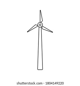 Windmill Vector Icon. turbine icon, vector illustration