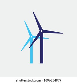 windmill vector icon wind electricity renewable power source icon