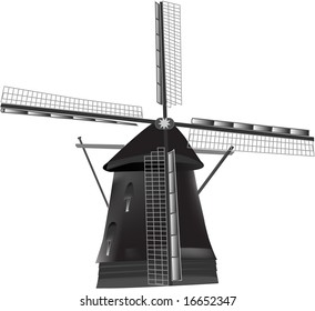 windmill vector illustration
