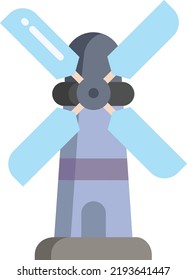 Windmill Vector illustration icon in trendy flat style isolated on white background