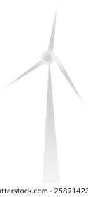 Windmill vector illustration Sustainable, renewable energy. Ecology, environment. Power, electricity