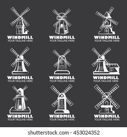 Windmill vector logo