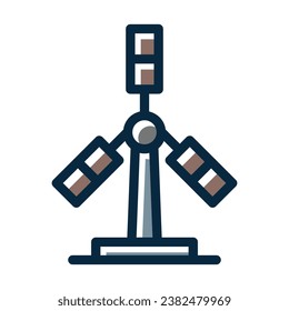 Windmill Vector Thick Line Filled Dark Colors Icons For Personal And Commercial Use.
