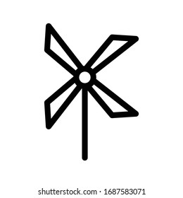 windmill vector thin line icon 