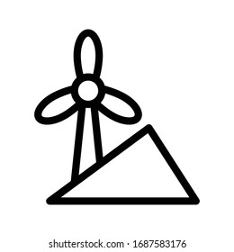 windmill vector thin line icon 