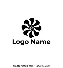 windmill vortex mandala logo company ready to use. logo design vector template. modern logo concept.