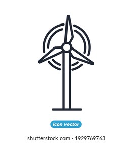 windmill. wind power. wind turbine icon. ecology Environmental sustainability. Eco friendly symbol template for graphic and web design collection logo vector illustration