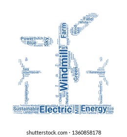 windmill word cloud. tag cloud about windmill.