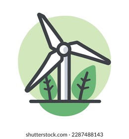 windmilling and green leaves over white