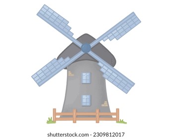 windmill.produce energy.weathercock.convert to energy.blow by the wind