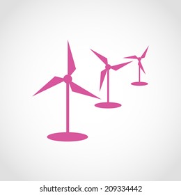 Windmills Icon Isolated on White Background