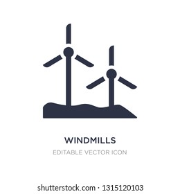 windmills icon on white background. Simple element illustration from Tools and utensils concept. windmills icon symbol design.