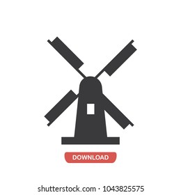 Windmills vector icon 