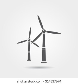 Windmills vector icon
