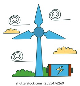 windmills wind power electricity resources. develop environmentally friendly concepts