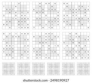Juego de rompecabezas de Windoku con soluciones.