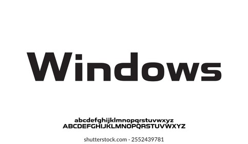 Window, Abstract modern urban alphabet fonts. Typography sport, simple, technology, fashion, digital, future creative logo font. vector illustration
