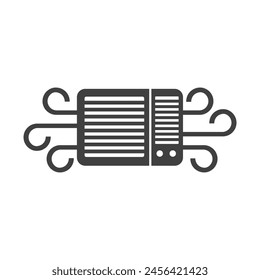 Window Air Conditioner icon vector logo design 