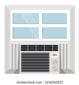 Window air conditioner inside view