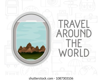 window airplane travel around the world