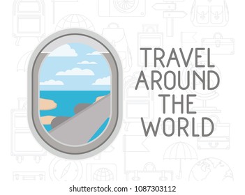window airplane travel around the world