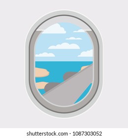 window airplane travel view