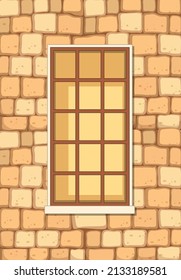 A window for apartment building or house facade illustration