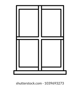 window apartment isolated icon