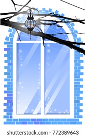 window arch vector. illustration for your design