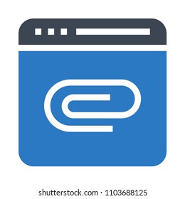 window attach vector icon