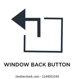 Window back button icon vector isolated on white background for your web and mobile app design, Window back button logo concept