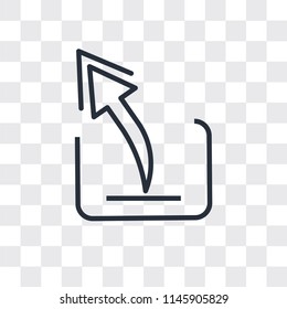 Window back button vector icon isolated on transparent background, Window back button logo concept