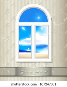 Window background. Vector art.