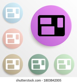 Farbset für Fensterzeichen. Einfache Glyphe, flache Vektorgrafik von Web-Icons für i und ux, Website oder mobile Anwendung