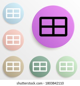 window badge color set. Simple glyph, flat vector of web icons for ui and ux, website or mobile application