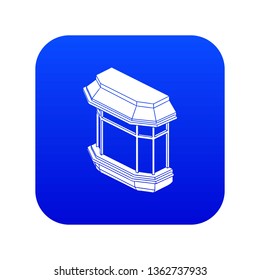 Window balcony icon blue vector isolated on white background