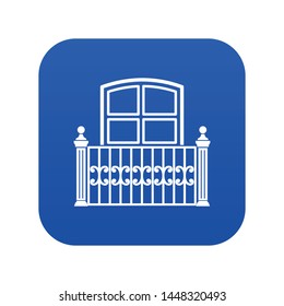 Window balcony icon. Simple illustration of window balcony vector icon for web