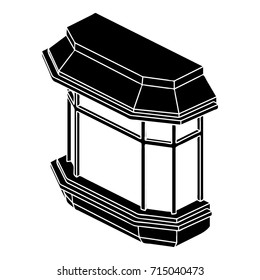 Window balcony icon. Simple illustration of window balcony vector icon for web design isolated on white background