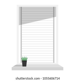 Window balcony vector. free space for text. wallpaper. background. tree vector