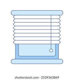 Icono de ventana ciega con fondo blanco Vector Ilustración de stock