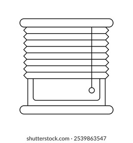 Icono de ventana ciega con fondo blanco Vector Ilustración de stock