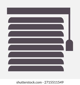 Persiana de ventana con cable de tracción — Versión oscura	