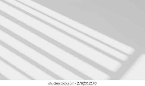 Window Blind Shadow Overlay White Wall isolated vector illustration
