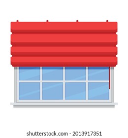Window blind vector cartoon icon. Vector illustration jalousie house on white background. Isolated cartoon illustration icon of window blind .