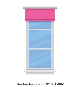 Fensterblinde Vektorgrafik-Symbol. Vektorgrafik-Jalousie-Haus auf weißem Hintergrund. Einziger Cartoon-Illustrationssymbol für Fensterblinde .