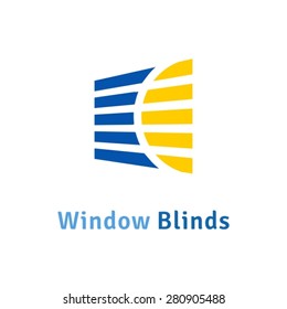 Window Blinds Icon Logo